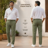 Luxe Green Linen Pant