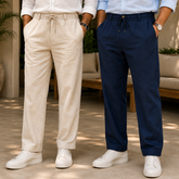 Comfort Fit Linen Pants (Set of 2)