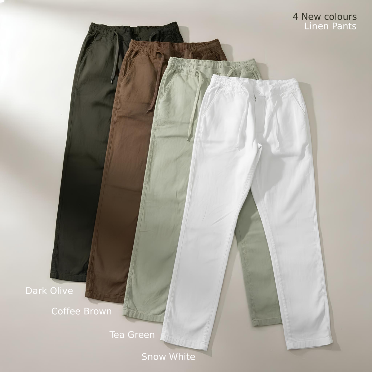 Men's Premium Linen Pants Combo (4 Colors)