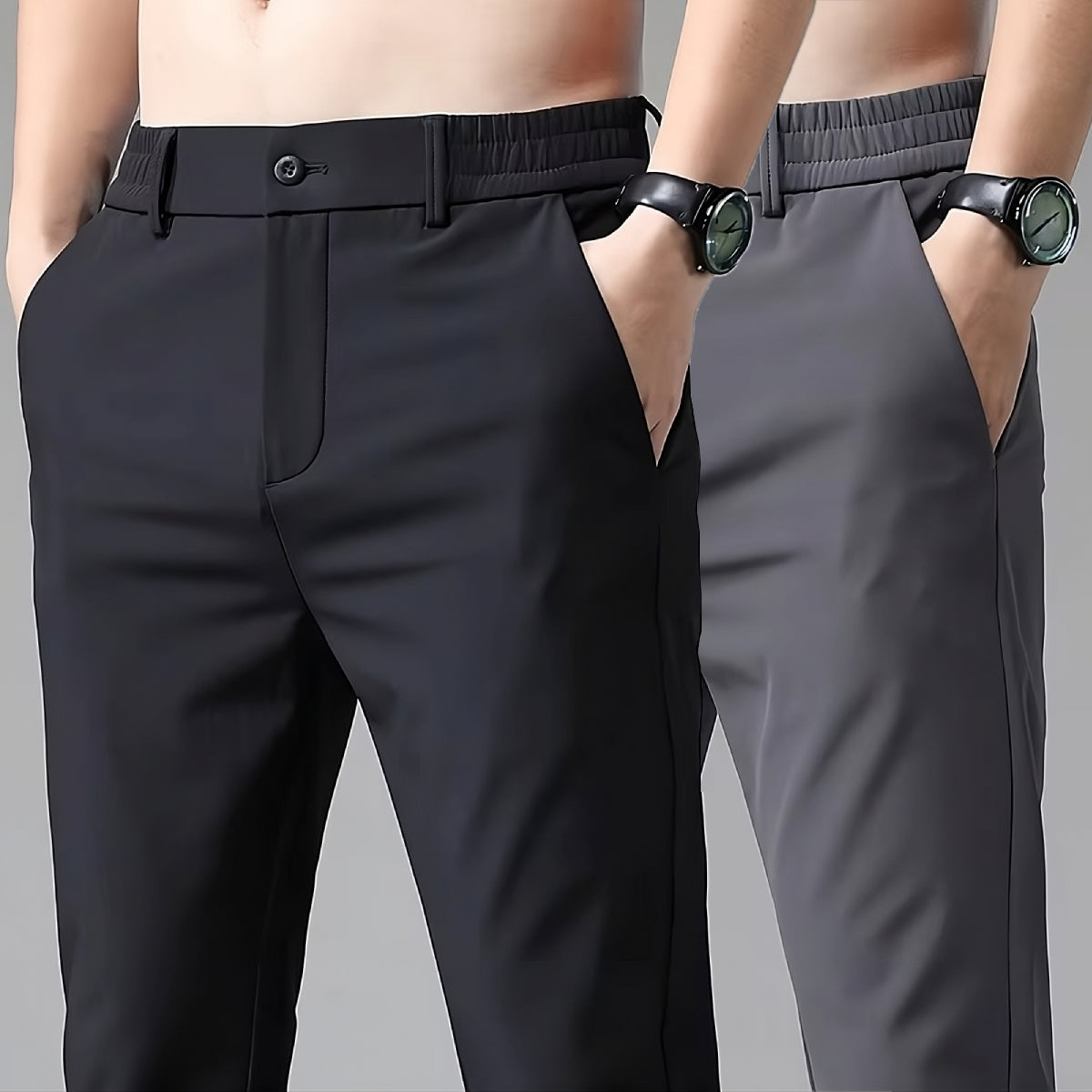 Men's Fashionable Trousers (Set of 2)