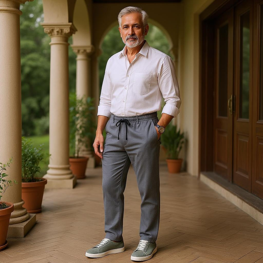 Linen Pants for 55+Yrs Men (Set of 2)