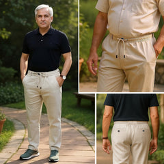 Linen Pants for 55+Yrs Men (Set of 2)