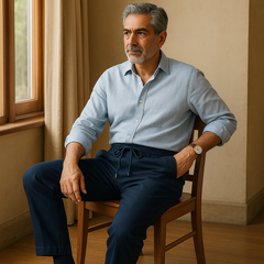 Linen Pants for 55+Yrs Men (Set of 2)